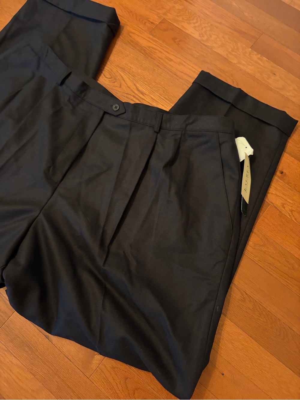 Classic 100% Wool Navy Pleated Dress Pants Ralph Lauren